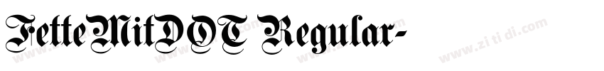 FetteMitDOT Regular字体转换